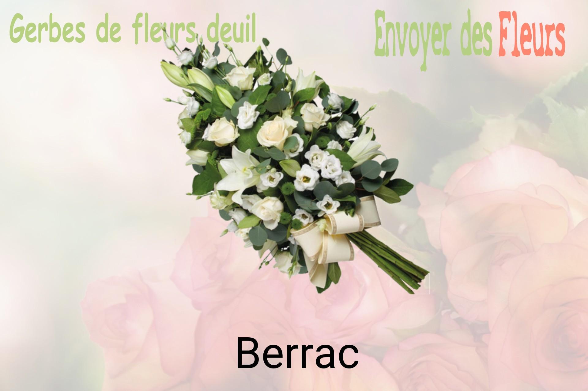Gerbe de fleurs de deuil livrée à Berrac